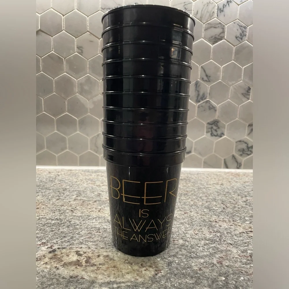 NEW Beer is always the answer cups 10 cups Tailgate Cups Party Cups Father’s Day